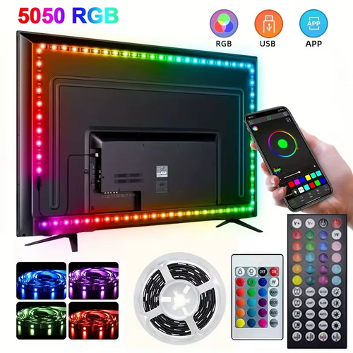 Smart LED Strip Light 5050 RGB USB 5V Bluetooth APP Remote Control LED Strip Diode Flexible Strip Lamp for TV Festival Backlight