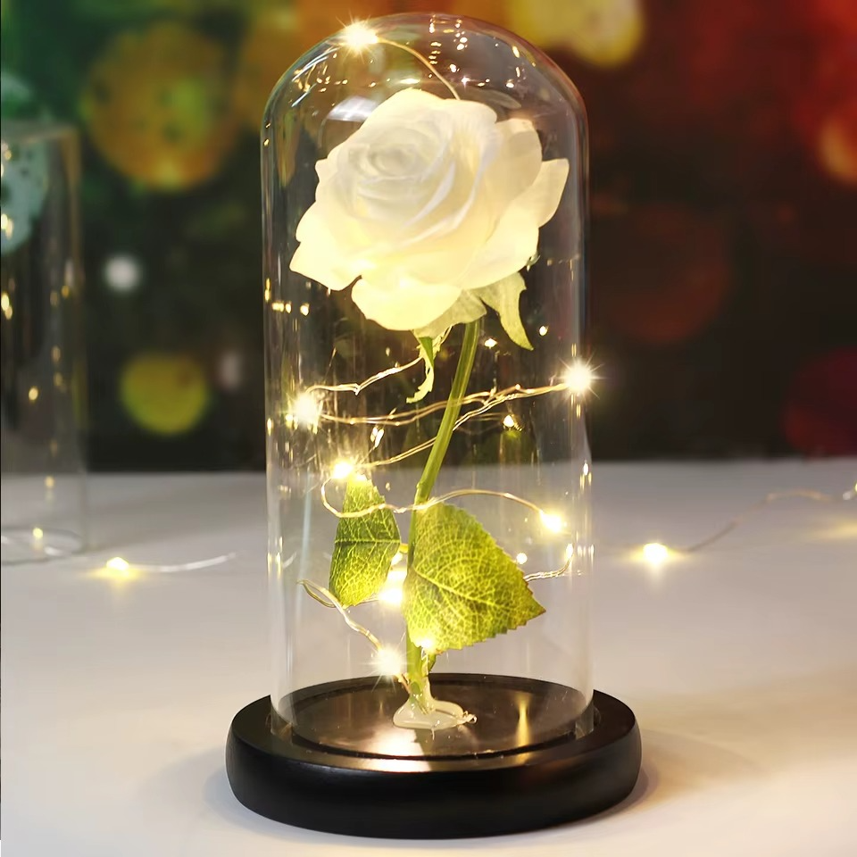 glass dome LED lights for weddings, beauty domes, Christmas, Valentine's Day, birthdays, and Mother's Day
